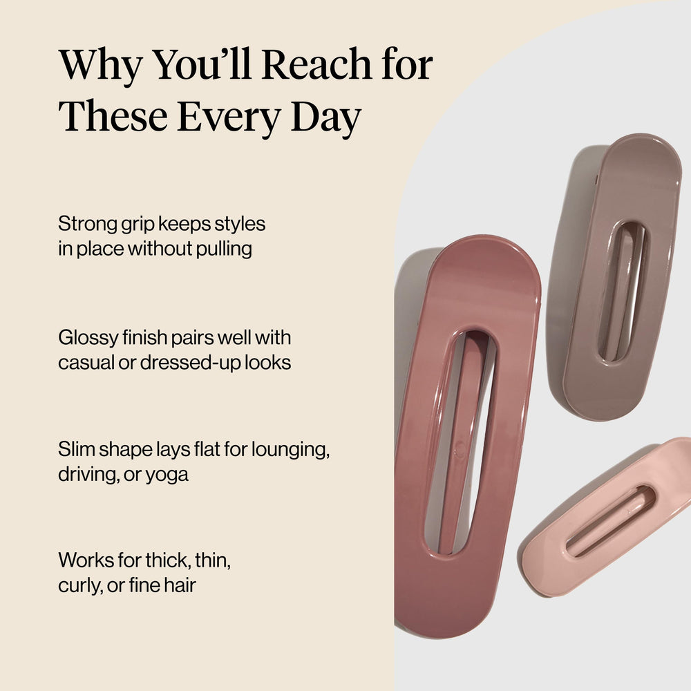 Kitsch large clip size comparison demonstrating secure hold for thick hair