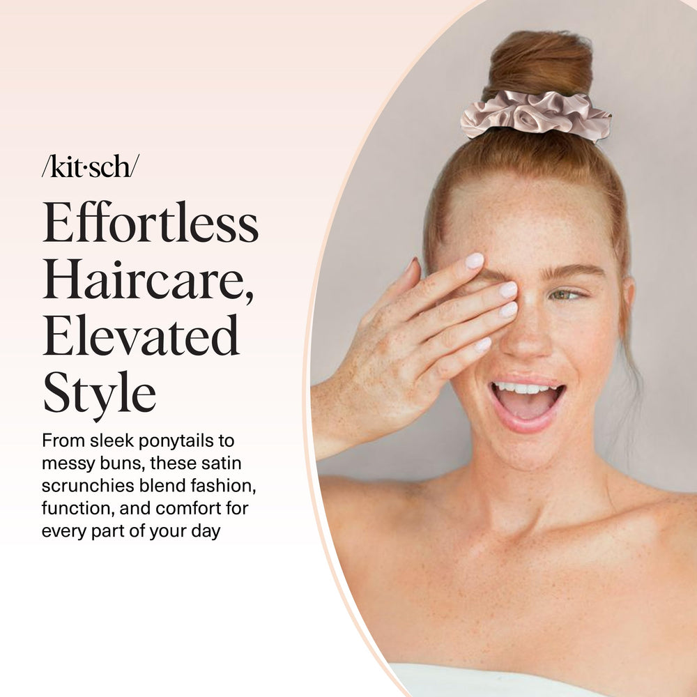 Kitsch label close-up showing satin finish and gentle-on-hair construction