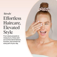 Kitsch label close-up showing satin finish and gentle-on-hair construction