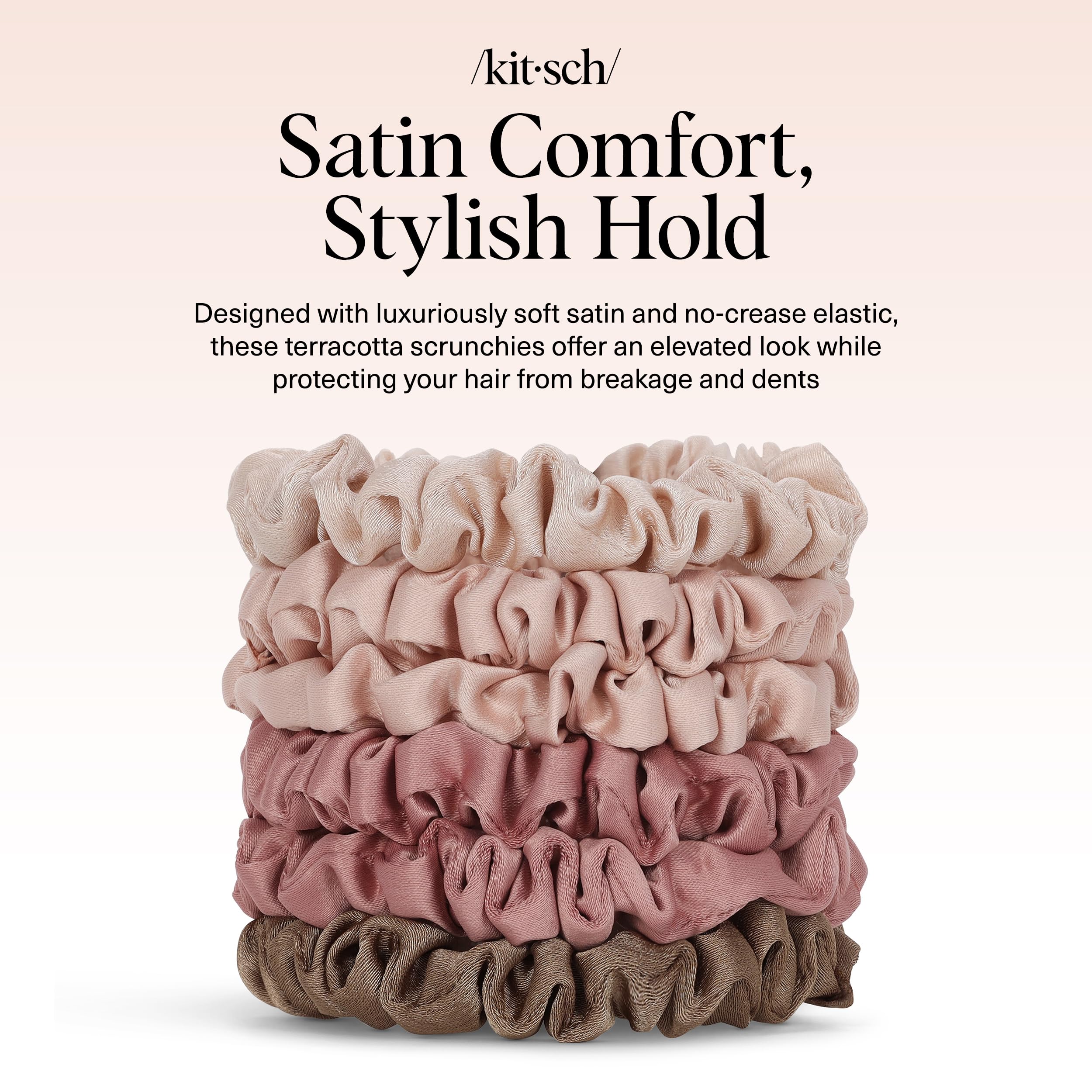 Kitsch scrunchies flatlay with outfit pieces showing coordinated wardrobe pairing
