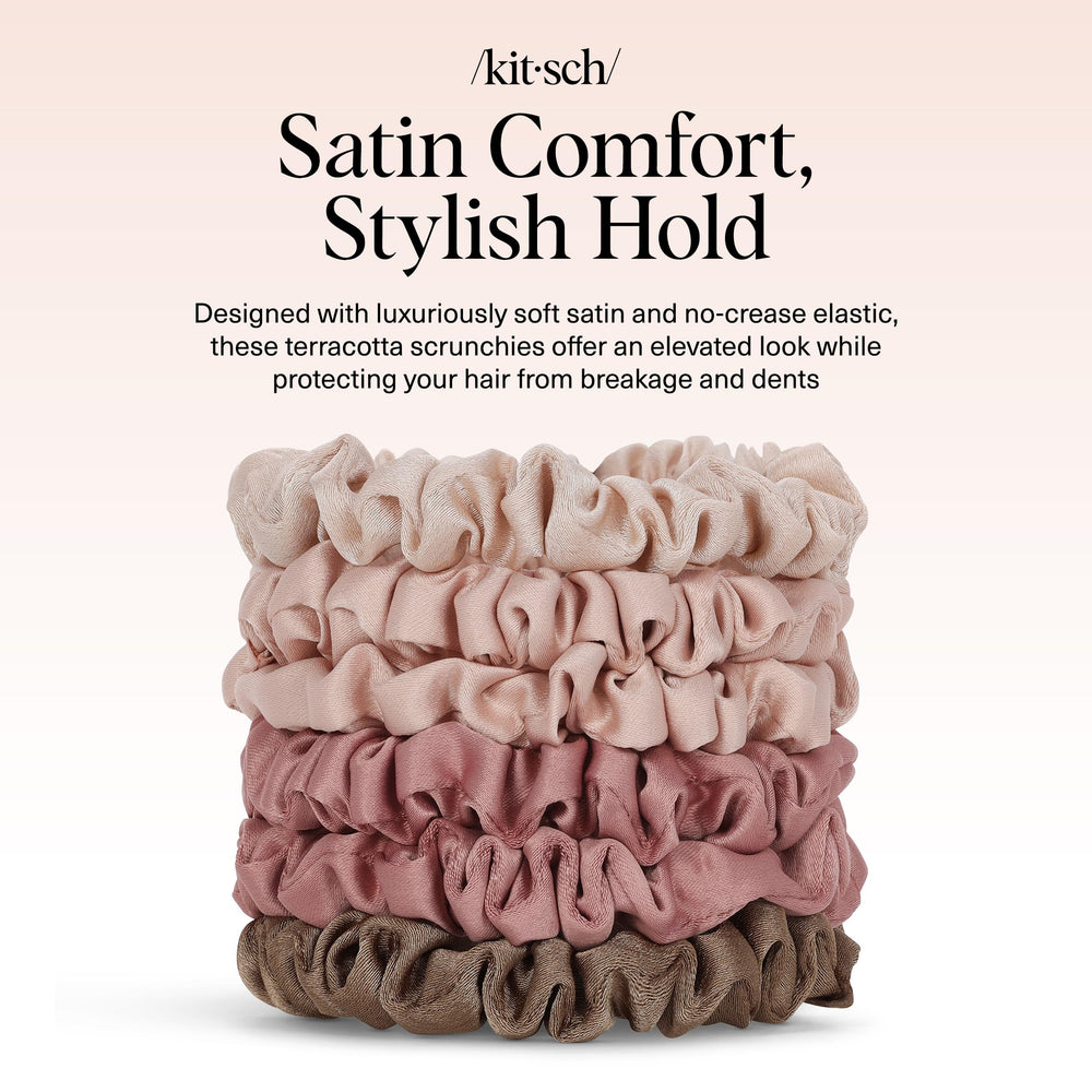 Kitsch scrunchies flatlay with outfit pieces showing coordinated wardrobe pairing