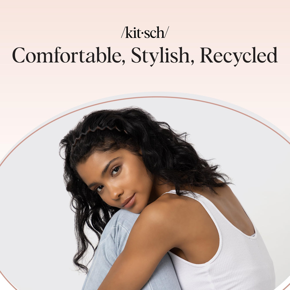 Kitsch headband styled in everyday outfit for polished on-the-go look