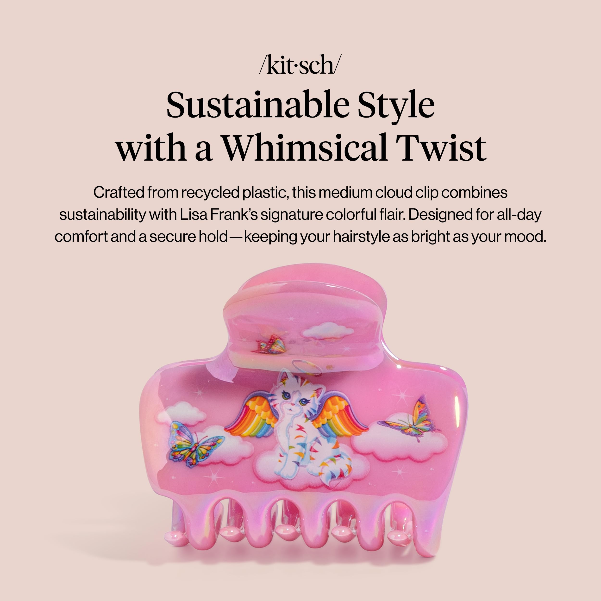 Kitsch Angel Kitty side profile highlighting cloud claw shape and secure grip benefit