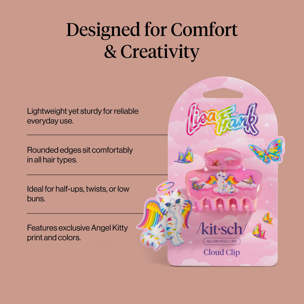 Kitsch Angel Kitty teeth and hinge view showing sturdy hold for everyday styling