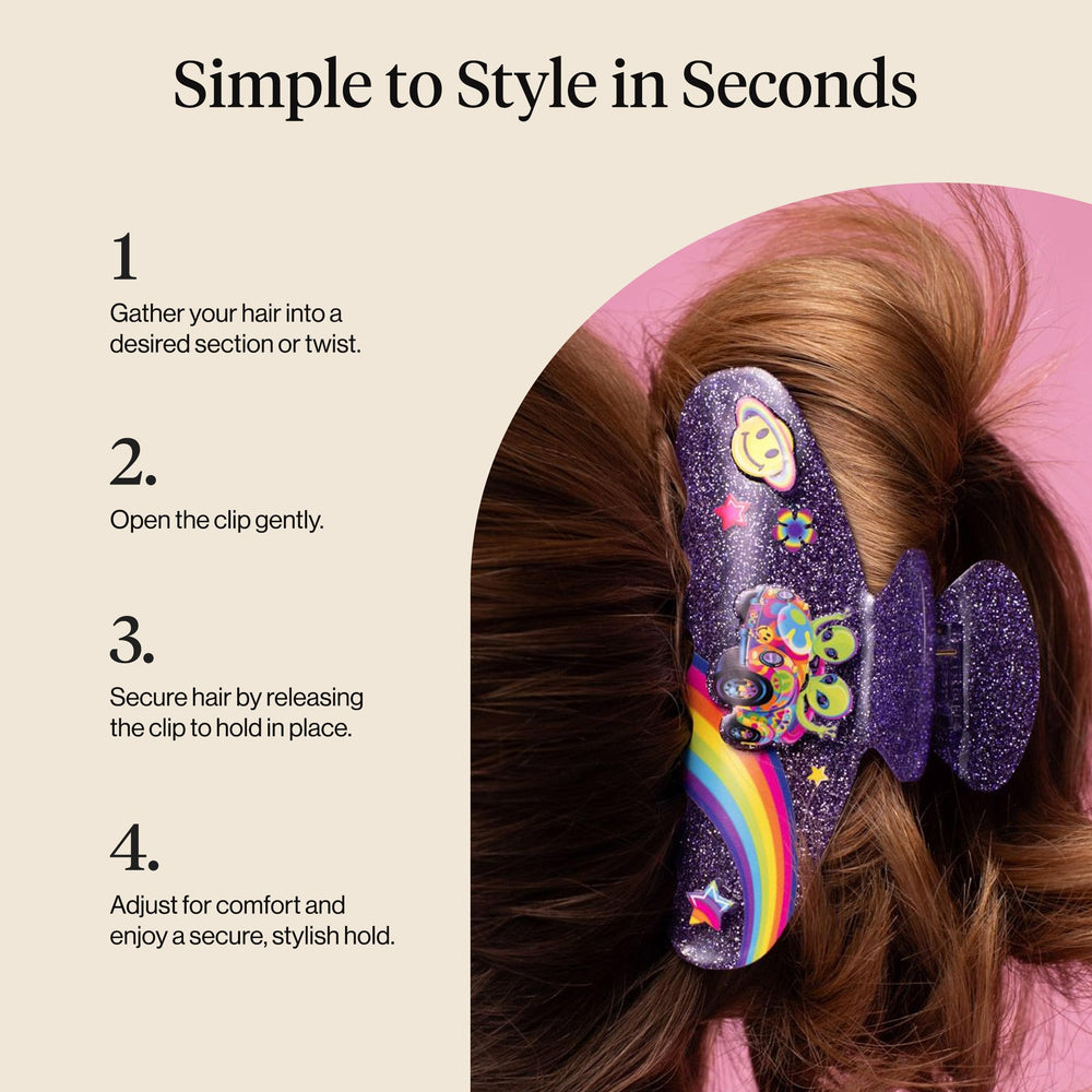 Kitsch clip holding a messy bun for beach days with comfortable support