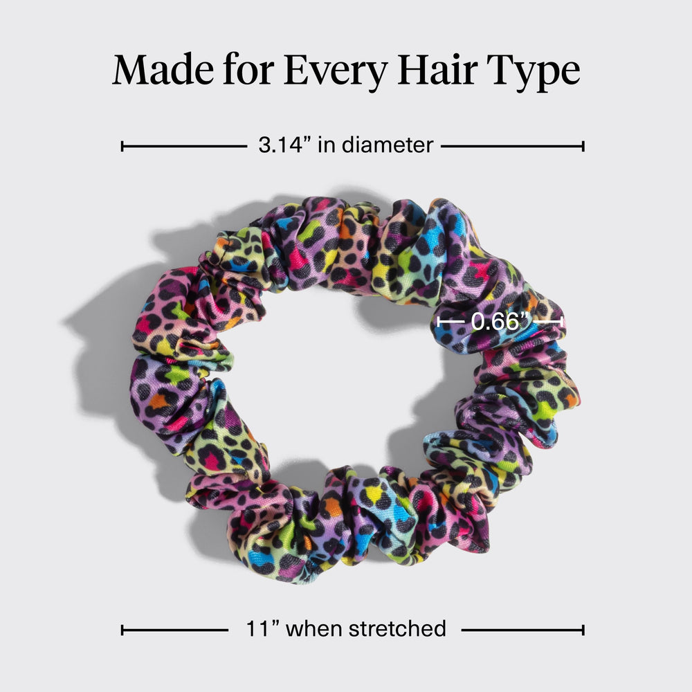 Kitsch scrunchie securing a ponytail demonstrating secure hold without tugging benefit