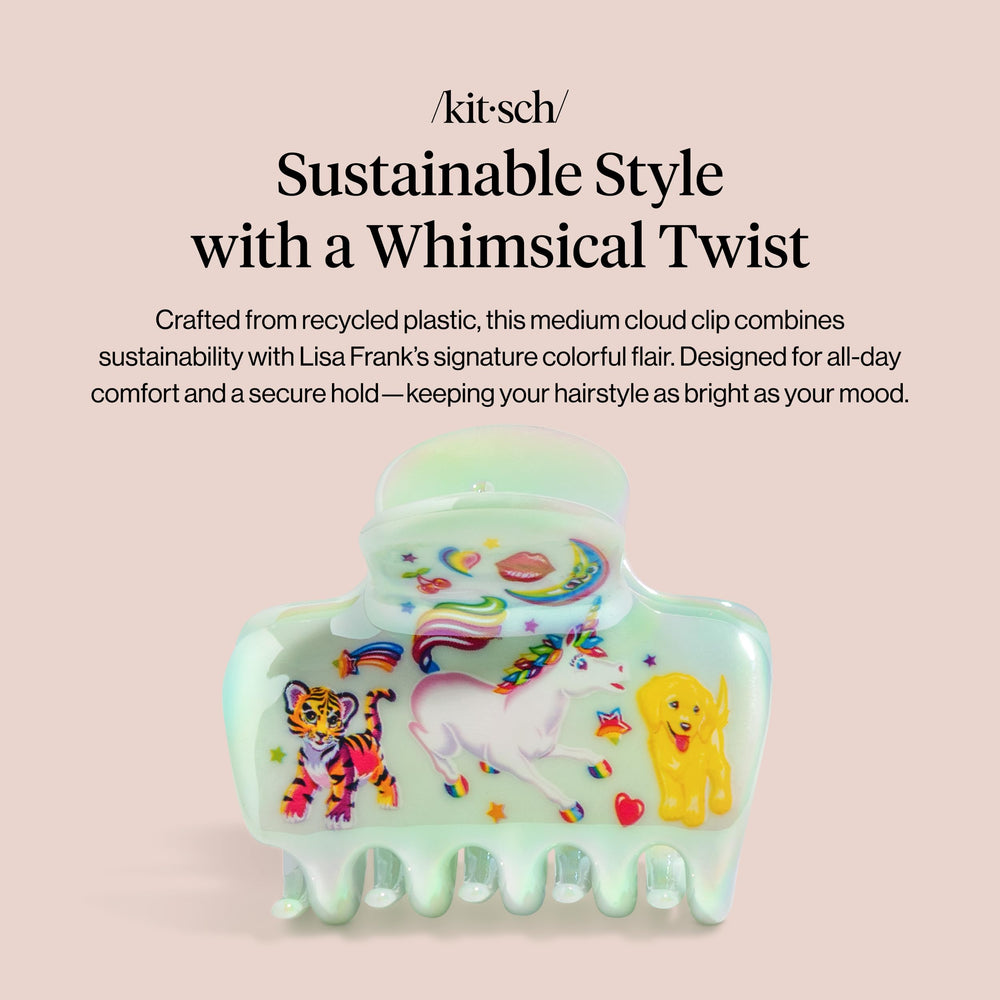 Kitsch close-up of Markie unicorn print highlighting vibrant colors and durable finish