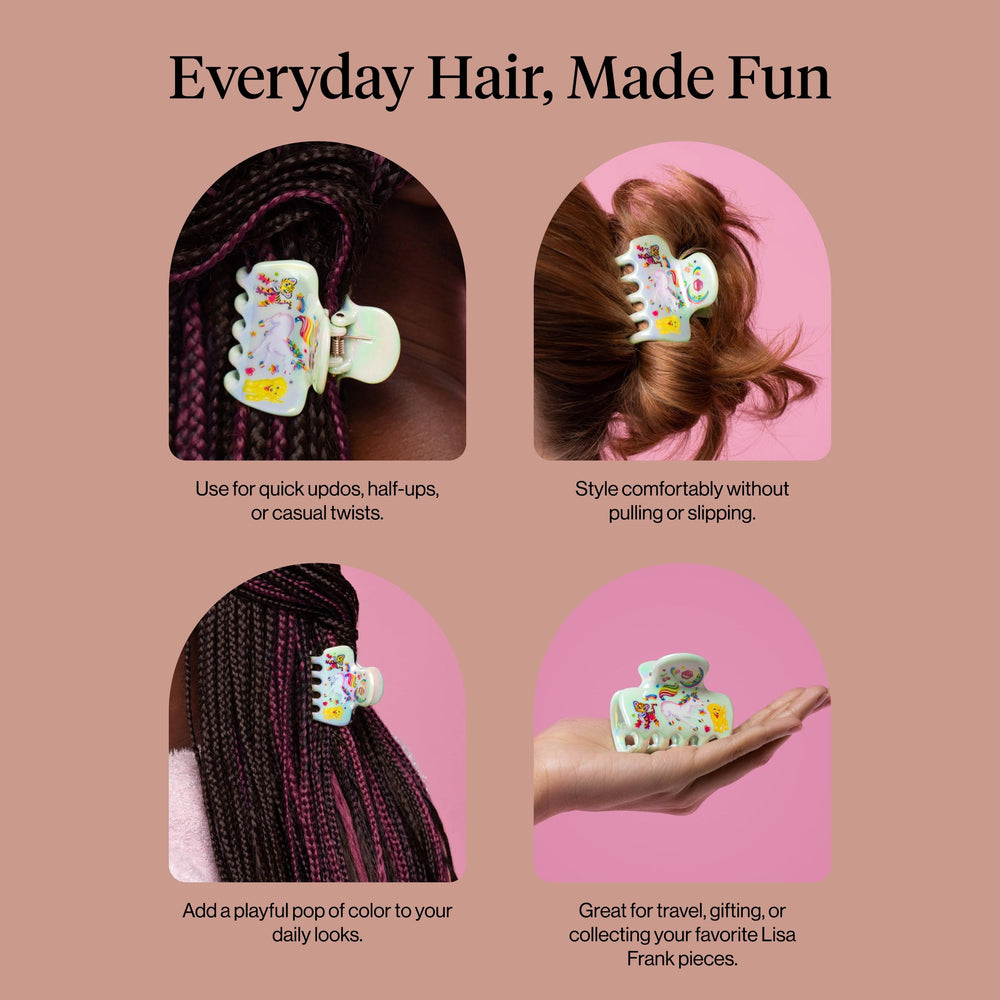 Kitsch clip securing a low bun for reliable hold during daily activities