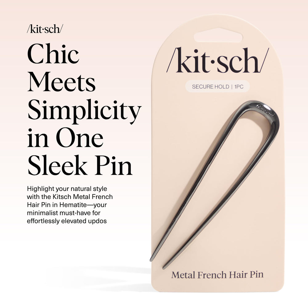 Kitsch metal close-up showing smooth, snag-free finish for gentle hair glide