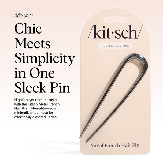 Kitsch metal close-up showing smooth, snag-free finish for gentle hair glide