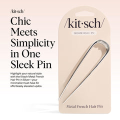 Kitsch hair pin close-up of metal finish highlighting smooth non-snag surface