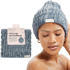 Kitsch Misty Blue front view showing wide non-slip band and comfortable fit