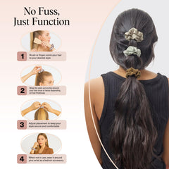 Kitsch five scrunchies stacked to show color variety and mix-and-match appeal