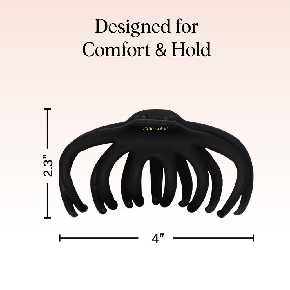 Kitsch Octopus held in hand for scale to show large size ideal for long hair