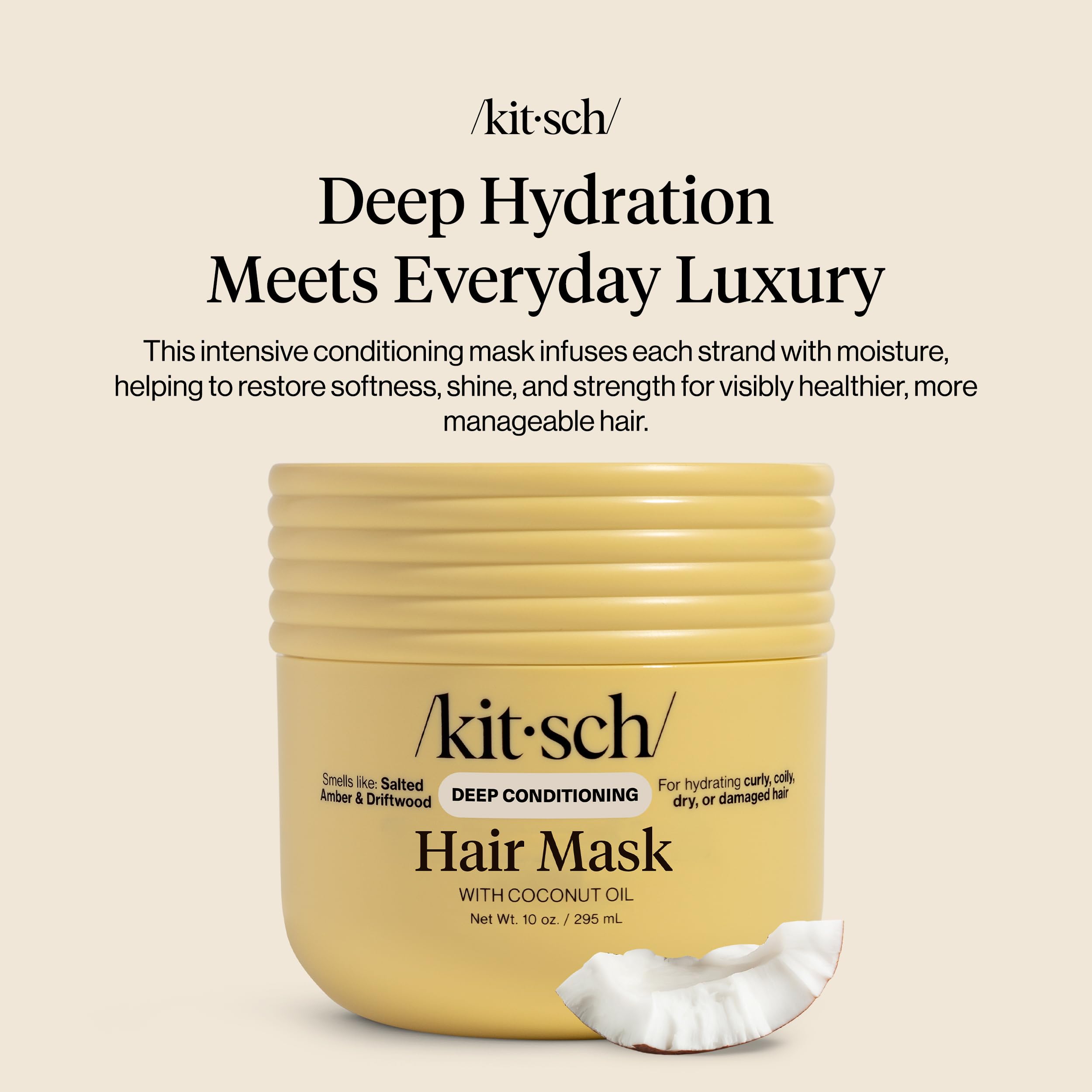 Kitsch open jar revealing creamy texture for easy application and detangling