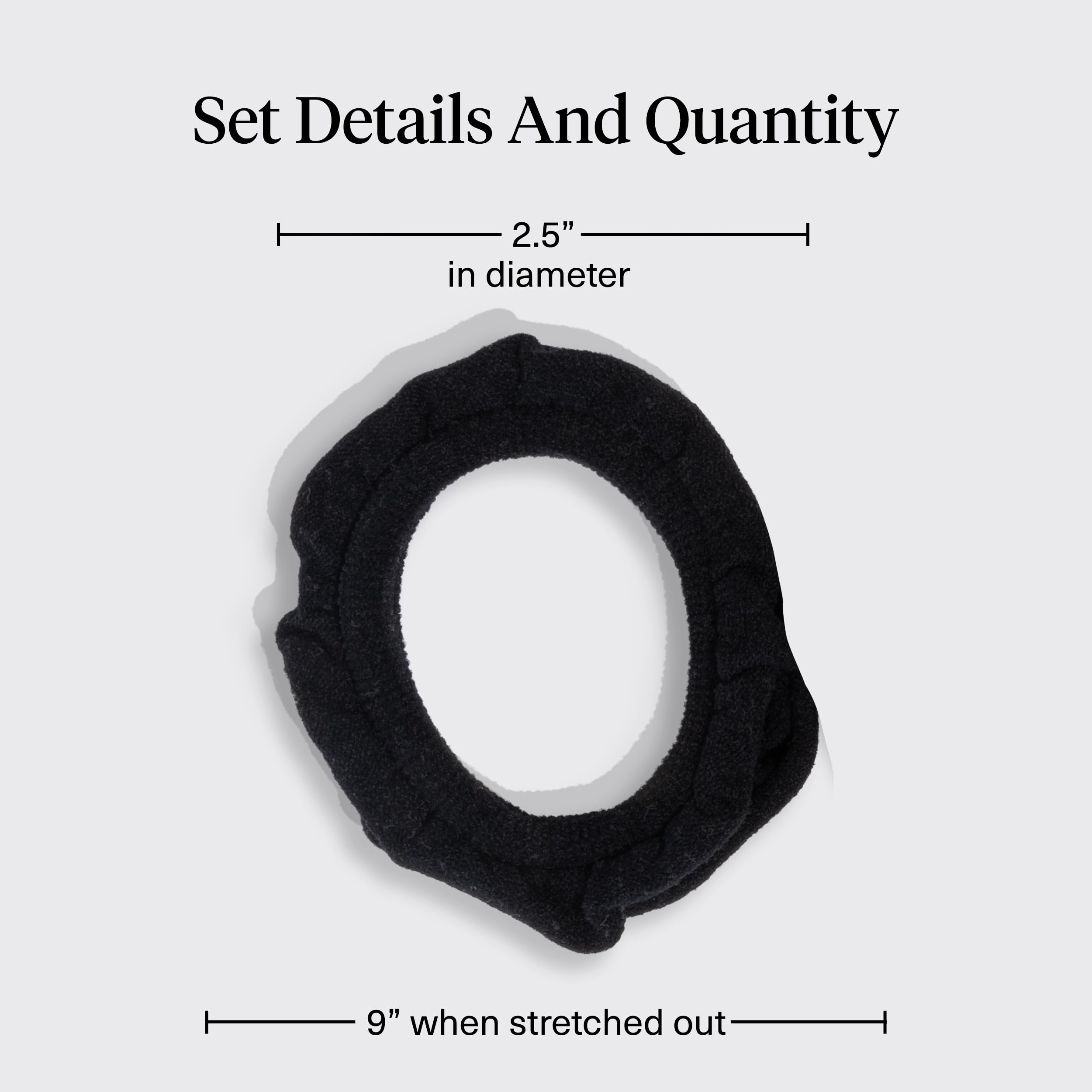 Kitsch hair tie worn on wrist as accessory, flattering style and comfort benefit