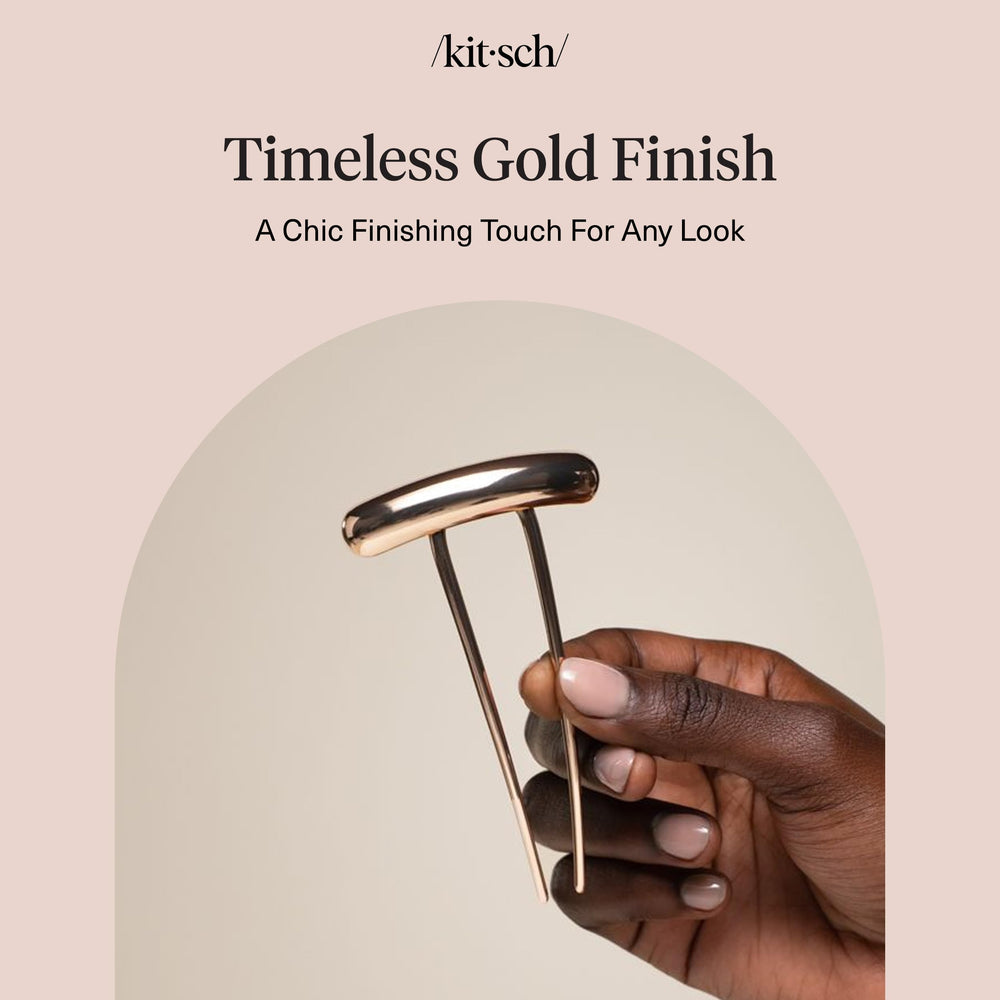 Kitsch pin polished finish detail emphasizing durable shine and long-lasting wear