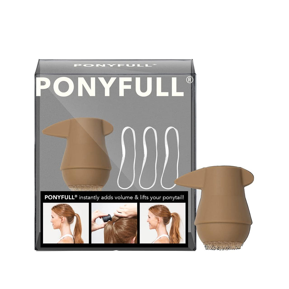 Kitsch PONYFULL front view showing blonde volumizer and compact packaging benefit