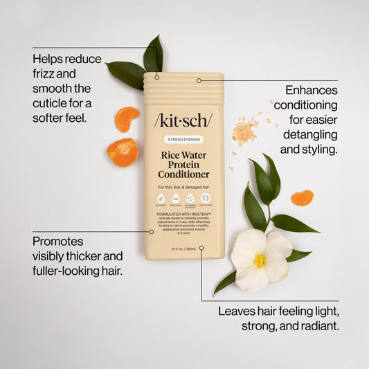 Kitsch conditioner texture dispensed to show lightweight creamy formula