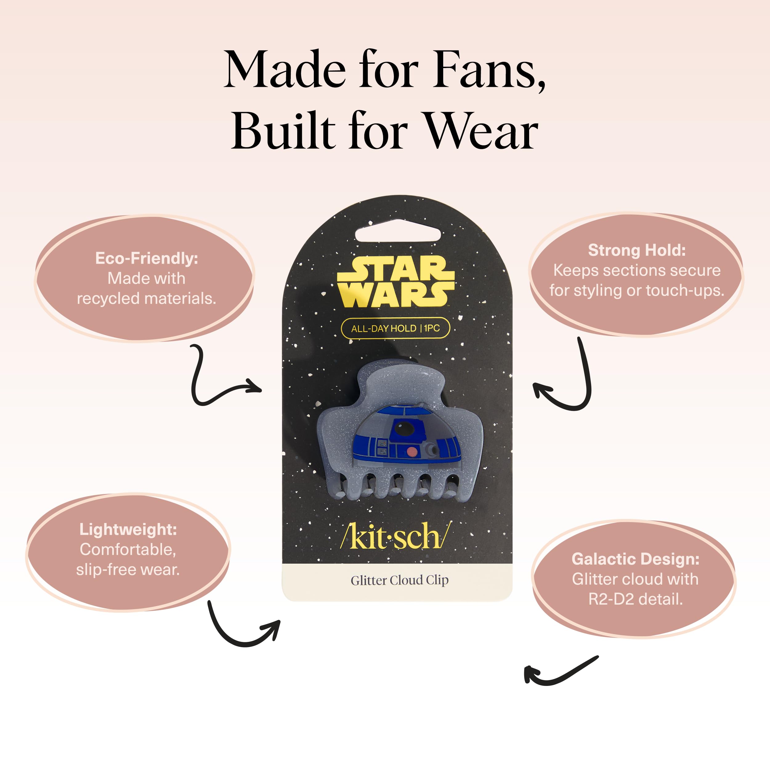Kitsch R2-D2 held in hand demonstrating compact scale