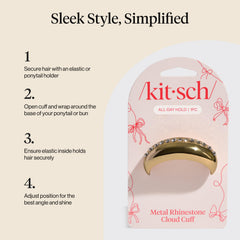 Kitsch metal close-up showing smooth gold finish and durable construction
