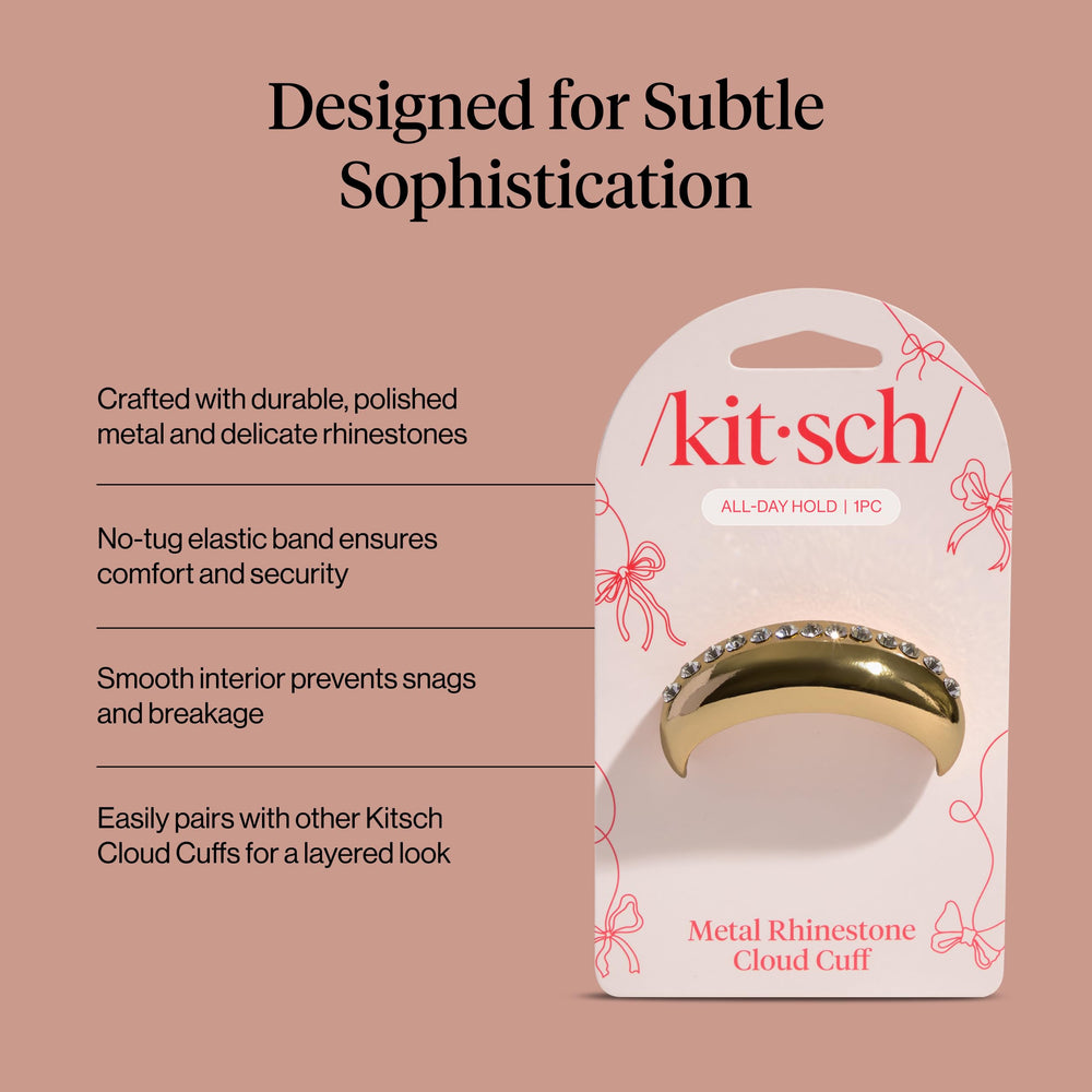 Kitsch cuff used on high ponytail giving a polished, jewelry-like finish