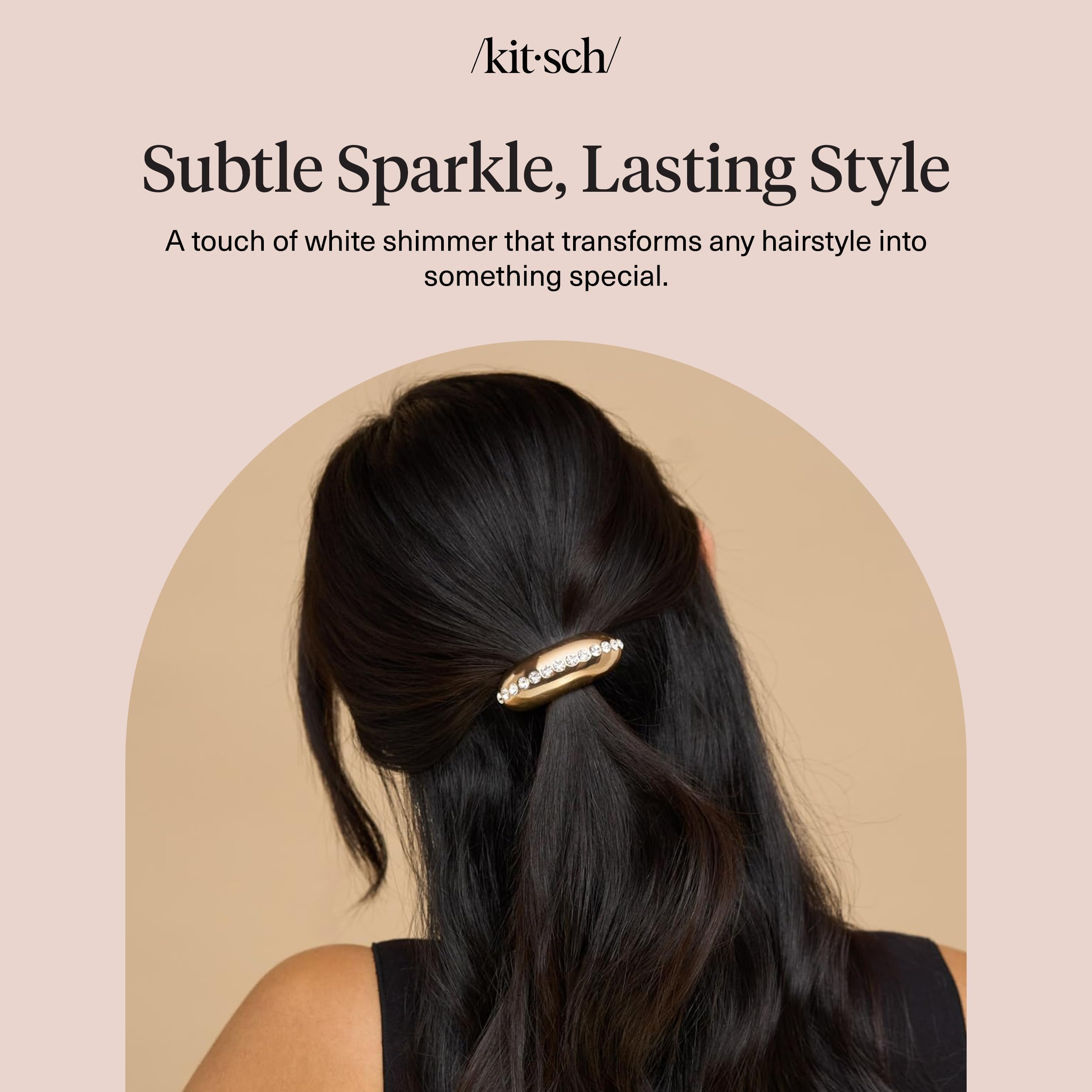 Kitsch cuff styled for evening wear adding subtle sparkle to outfit