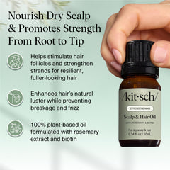 Kitsch dropper dispensing oil for precise application and reduced waste