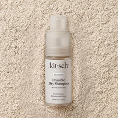 Kitsch 1oz bottle beside a coin showing compact travel-friendly size