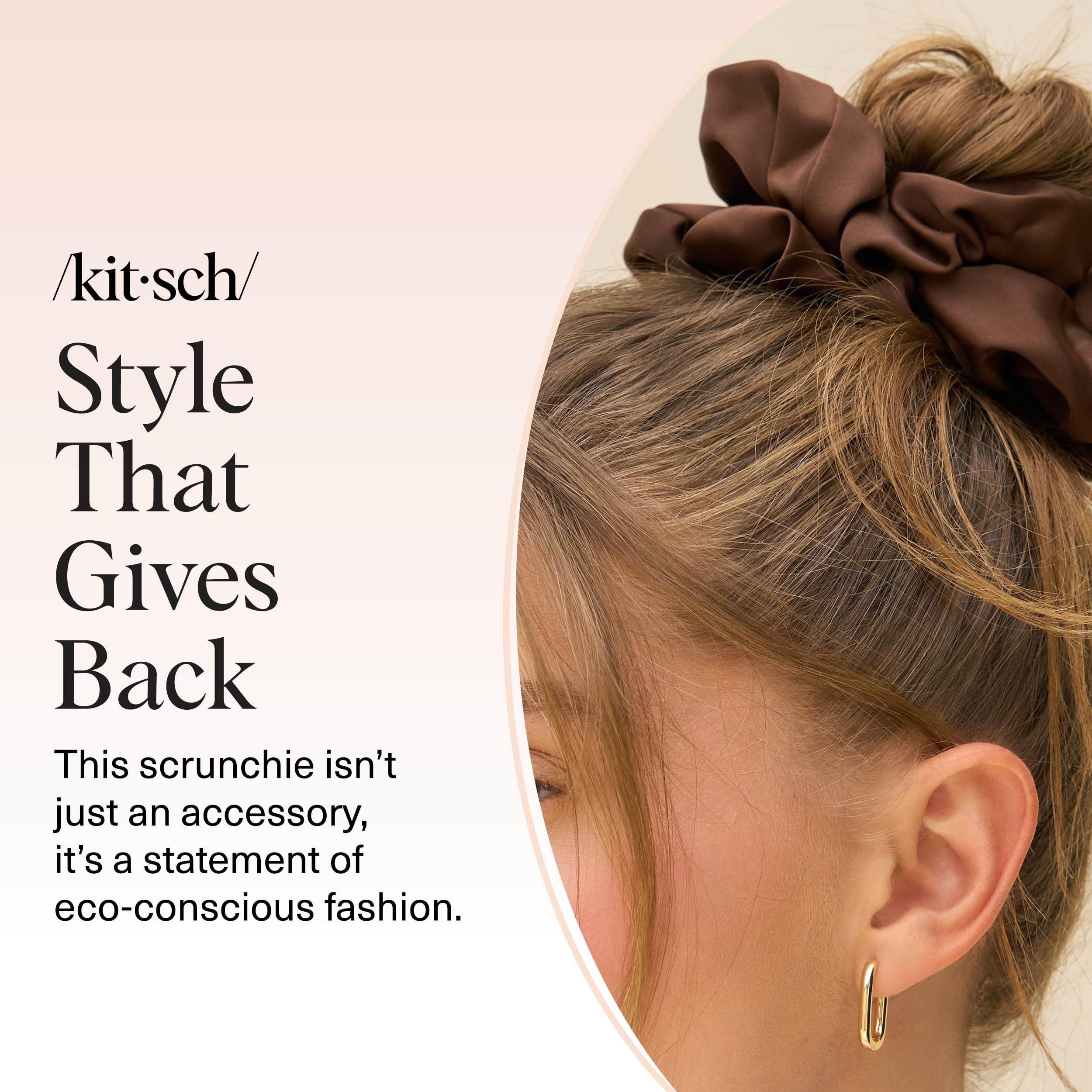 Kitsch scrunchie paired with casual outfit showing polished everyday style
