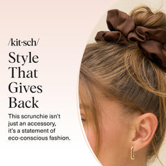 Kitsch scrunchie paired with casual outfit showing polished everyday style
