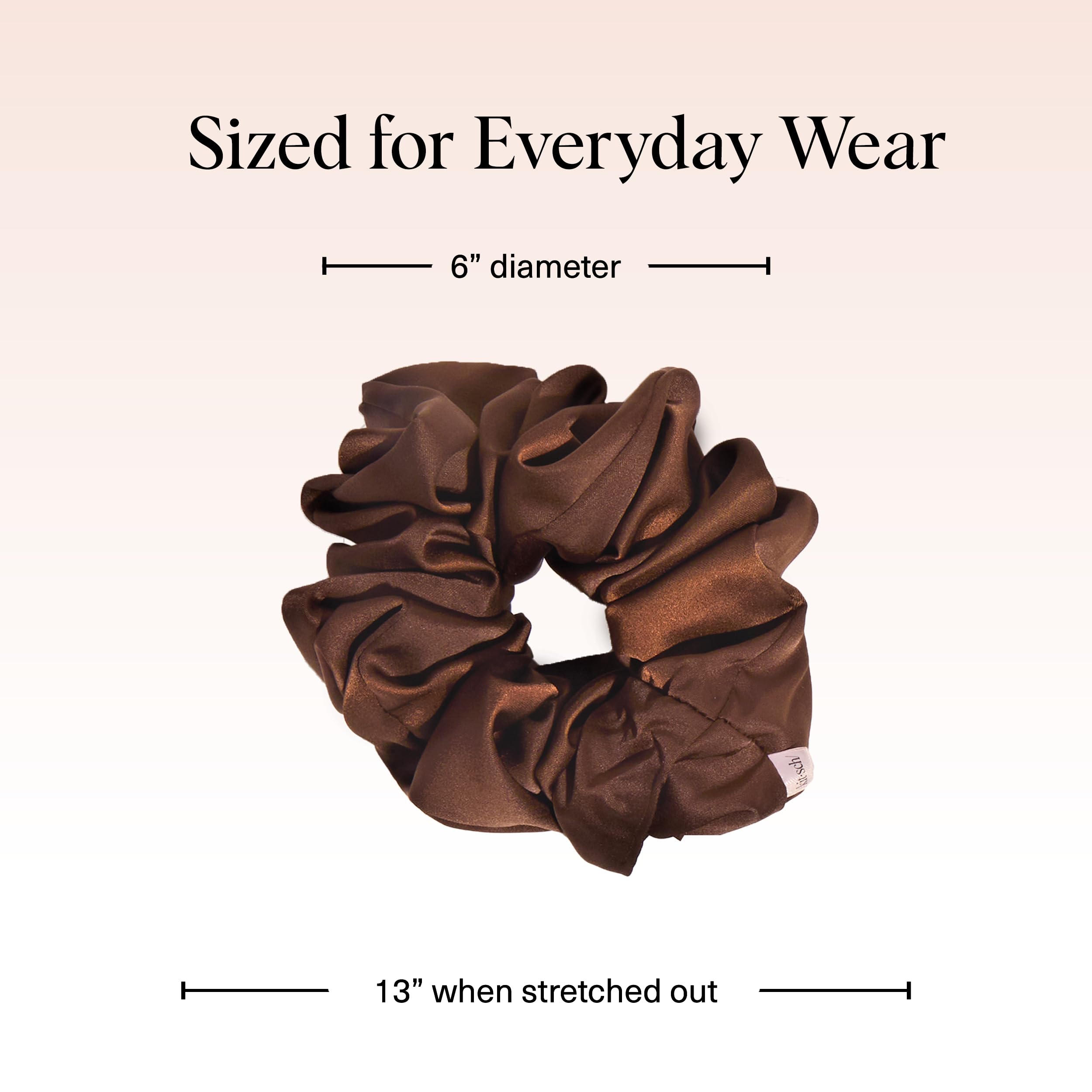 Kitsch scrunchies flat lay in black and chocolate showing color versatility