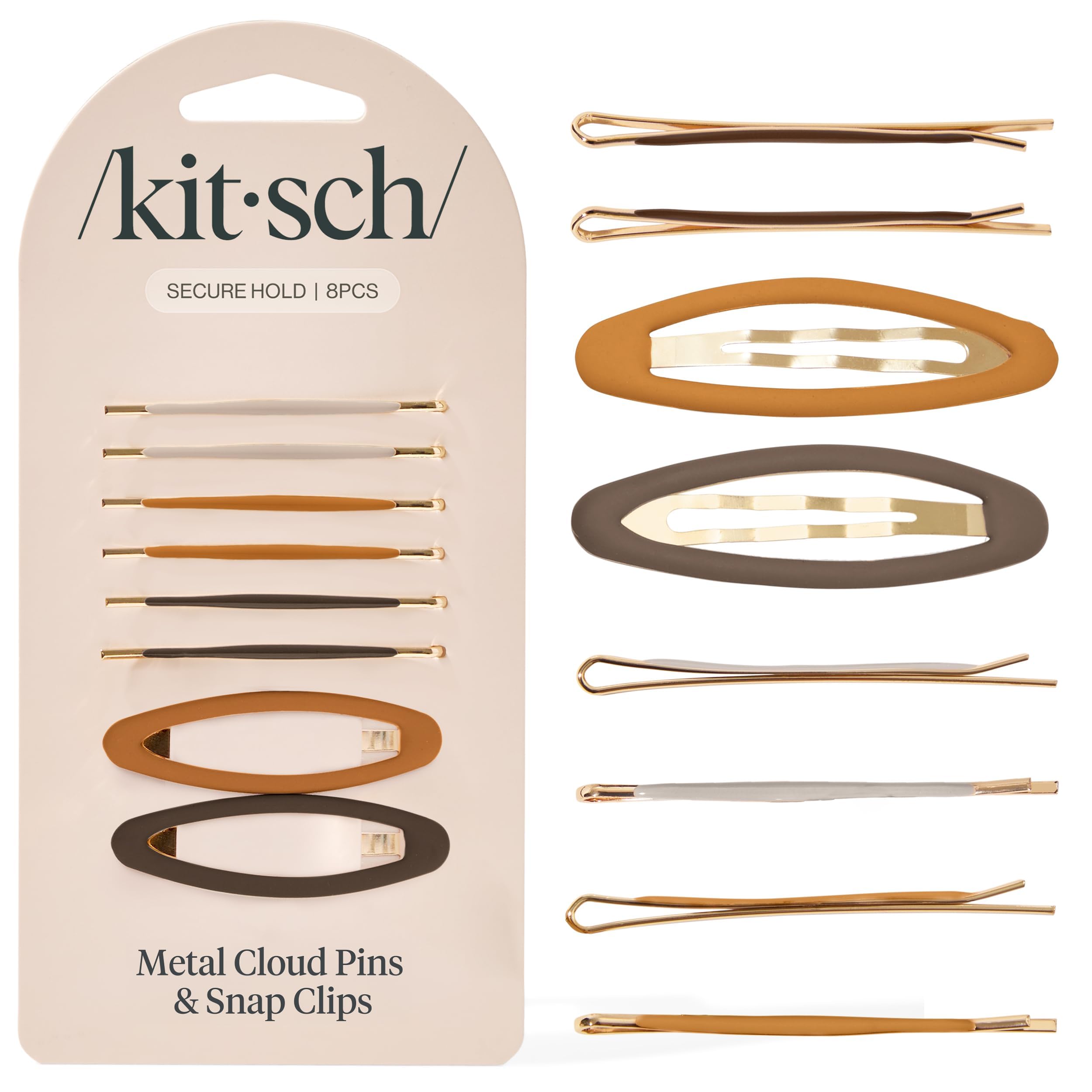 Kitsch front view of 8pc gold Sedona set showing all pieces and polished look