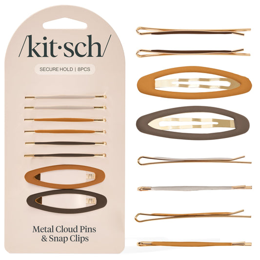 Kitsch front view of 8pc gold Sedona set showing all pieces and polished look