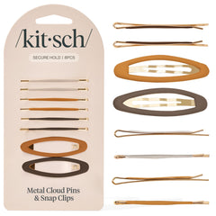 Kitsch front view of 8pc gold Sedona set showing all pieces and polished look