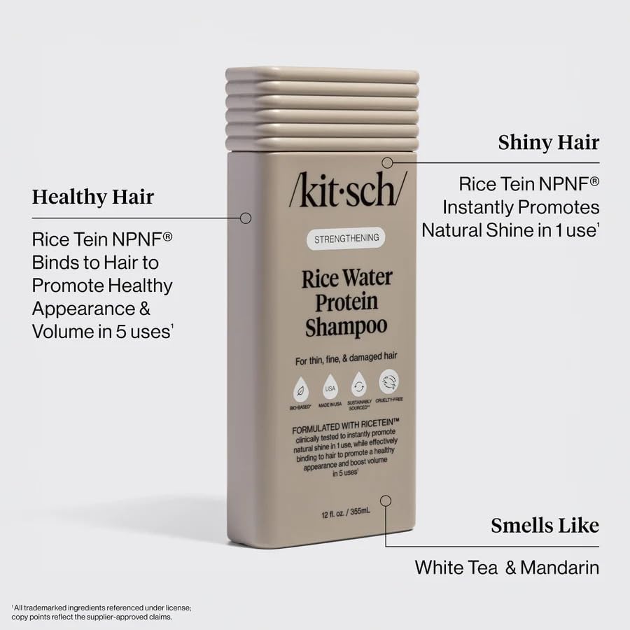 Kitsch shampoo being dispensed with visible lather for effective cleanse