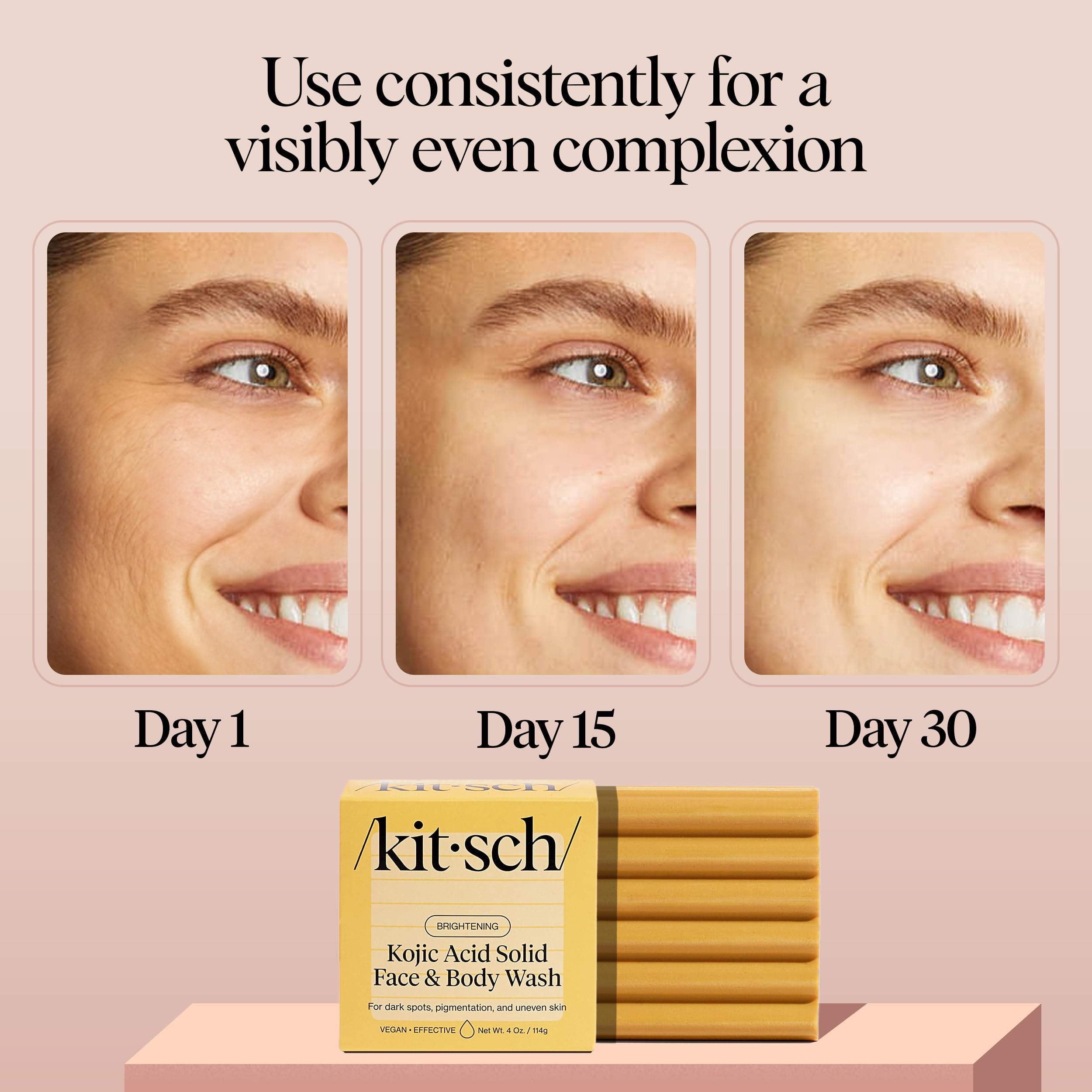 Kitsch soap held in hand to show true 4 oz size and scale