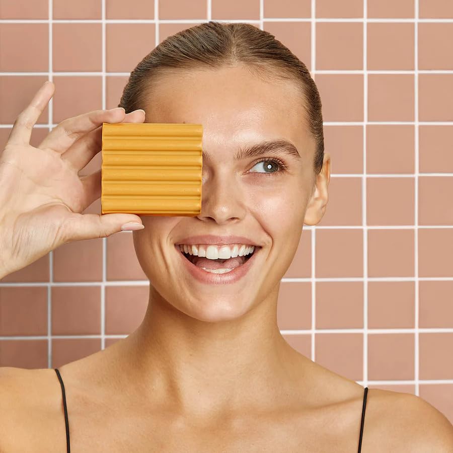 Kitsch sliced bar revealing inner color and smooth soap texture