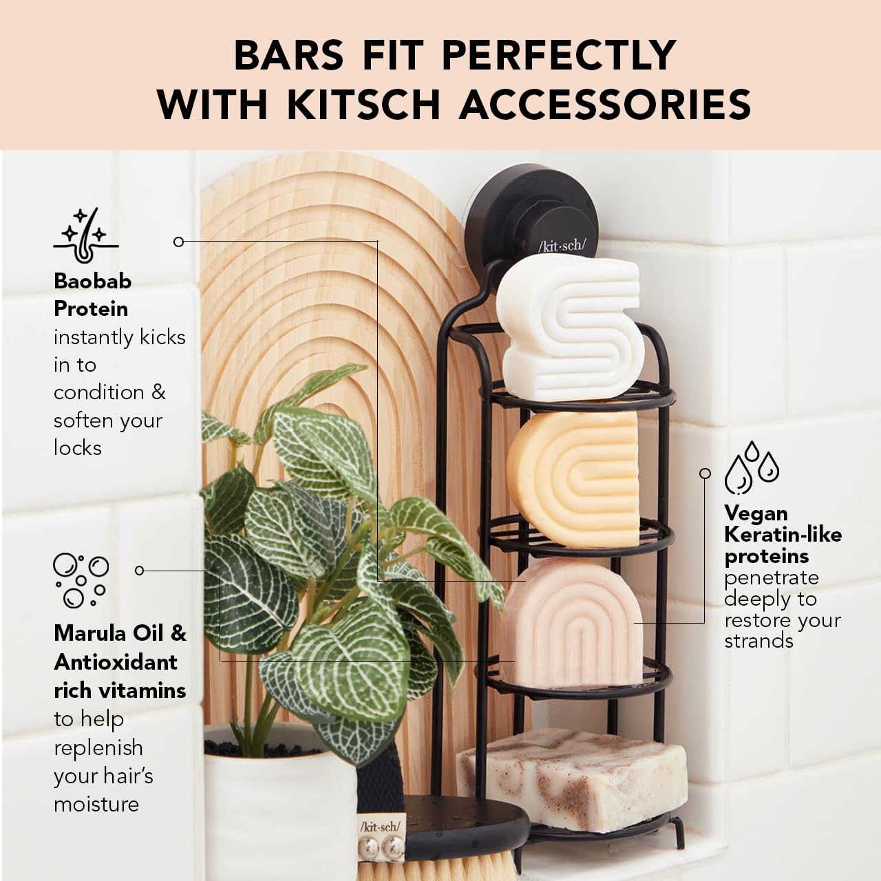 Kitsch solid bar top view highlighting compact, mess-free design