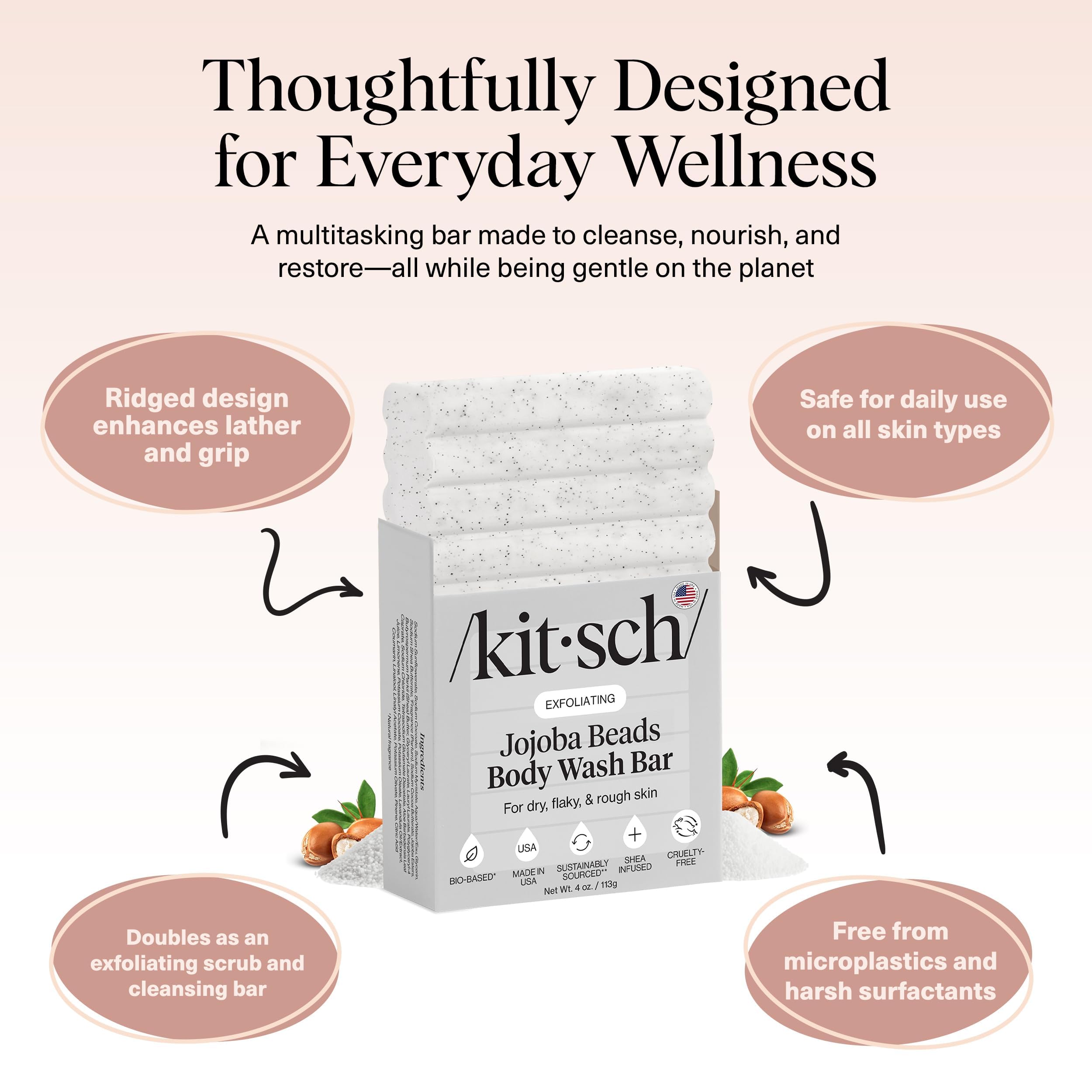Kitsch used on elbow area demonstrating smoothing effect and exfoliation