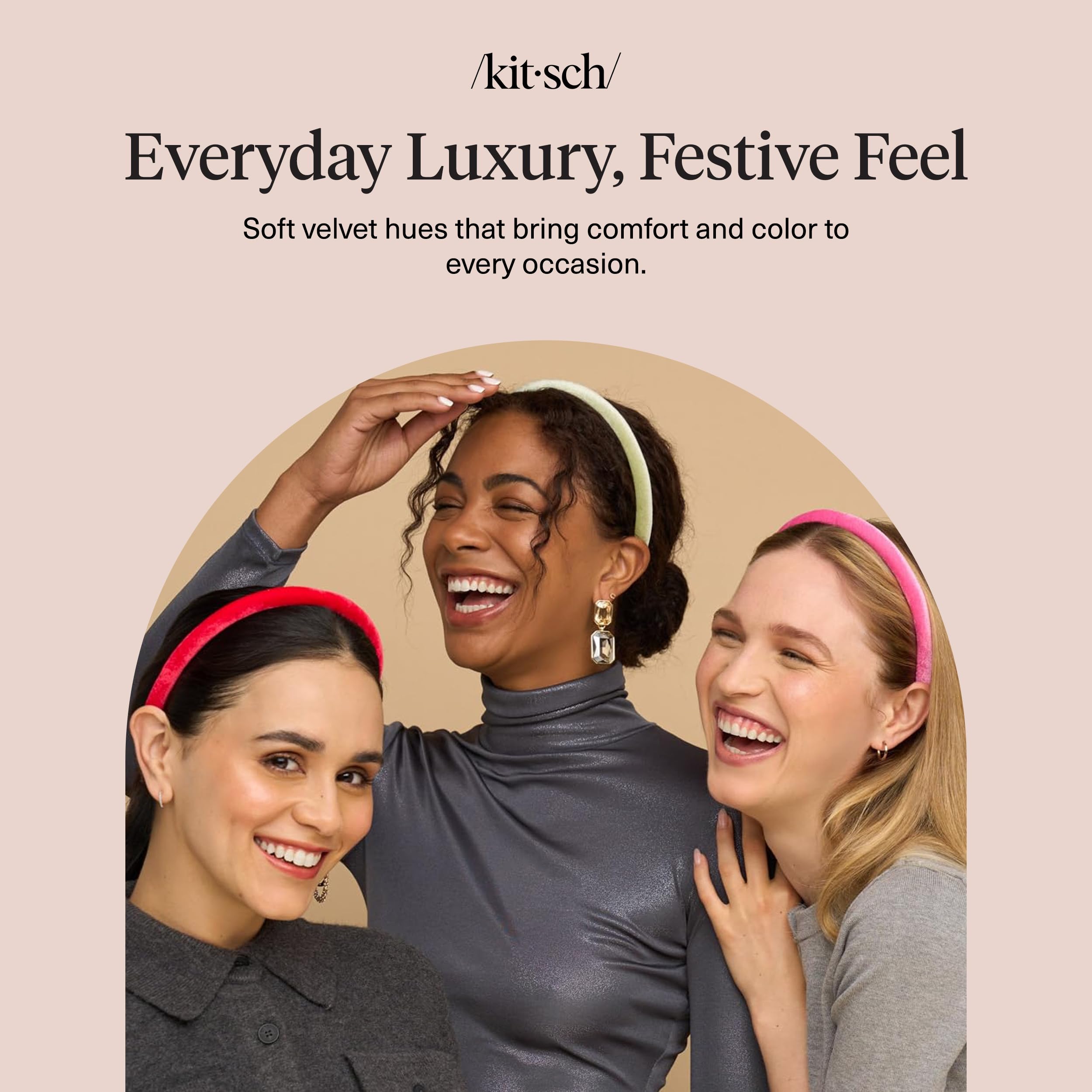 Kitsch headbands in gift-wrap setting benefit: ready-for-gifting presentation