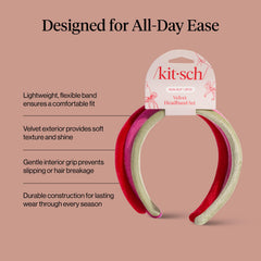 Kitsch headband worn by model with casual outfit benefit: stylish everyday hold
