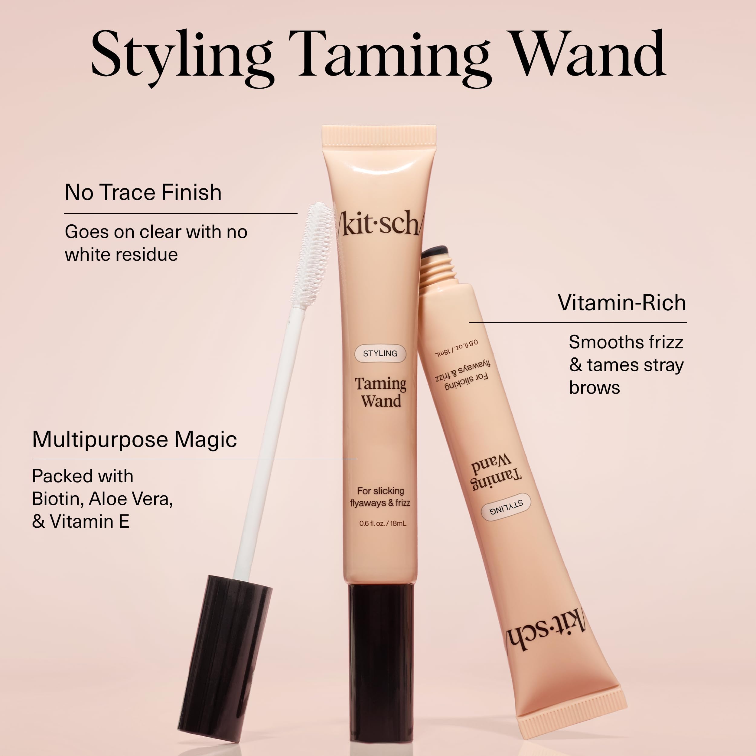 Kitsch wand open applicator detail for precise flyaway and edge control