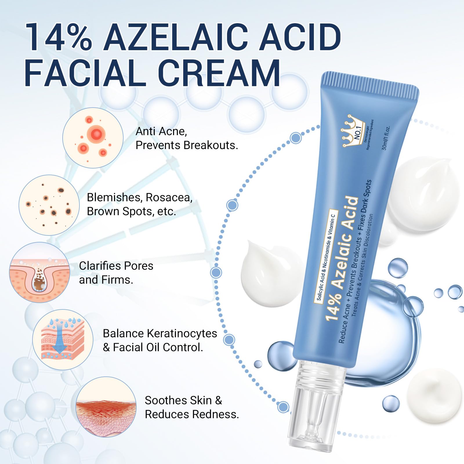 KIUORET creamy serum texture close-up demonstrating lightweight absorption