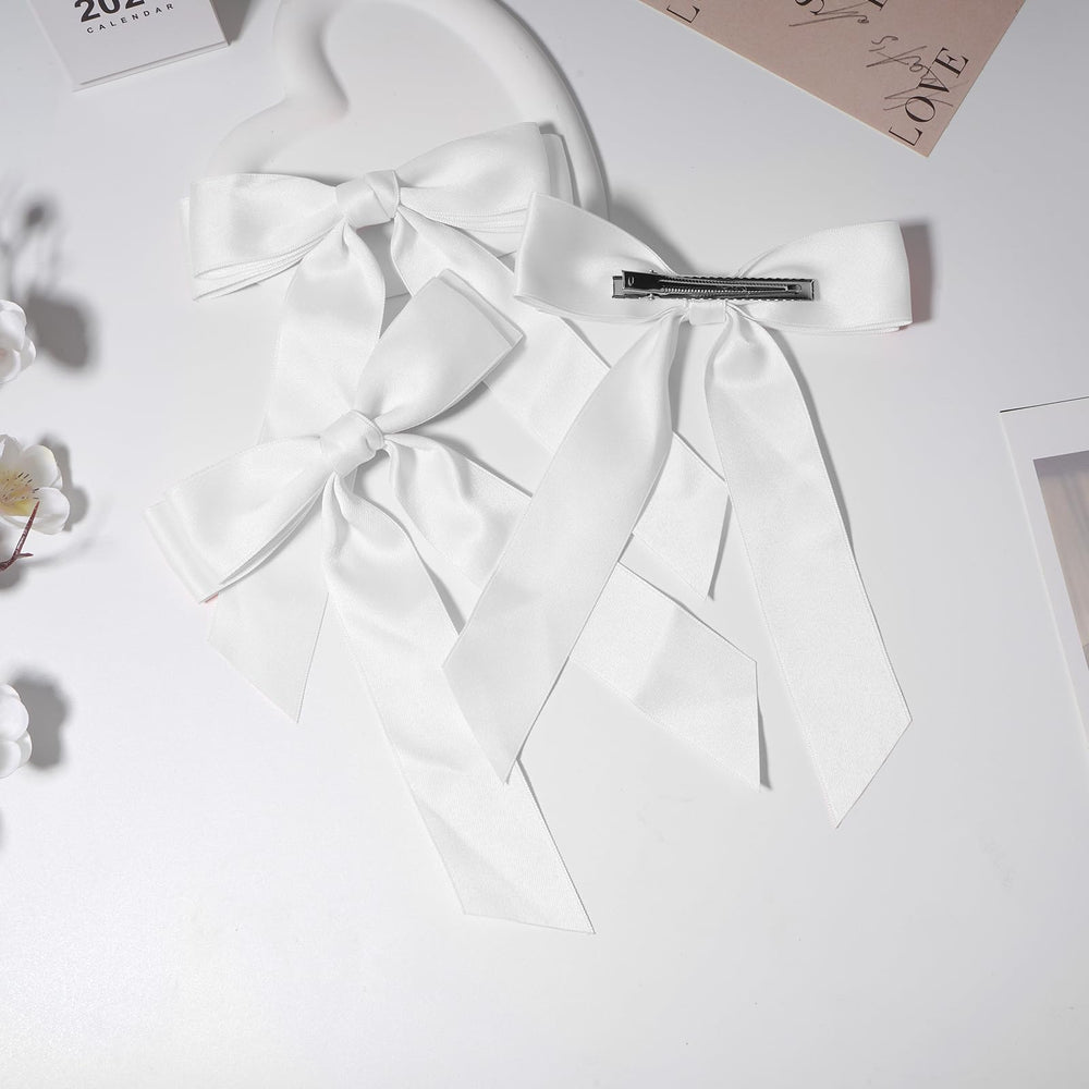 Kivzex worn in high ponytail showing how the bow instantly dresses a hairstyle