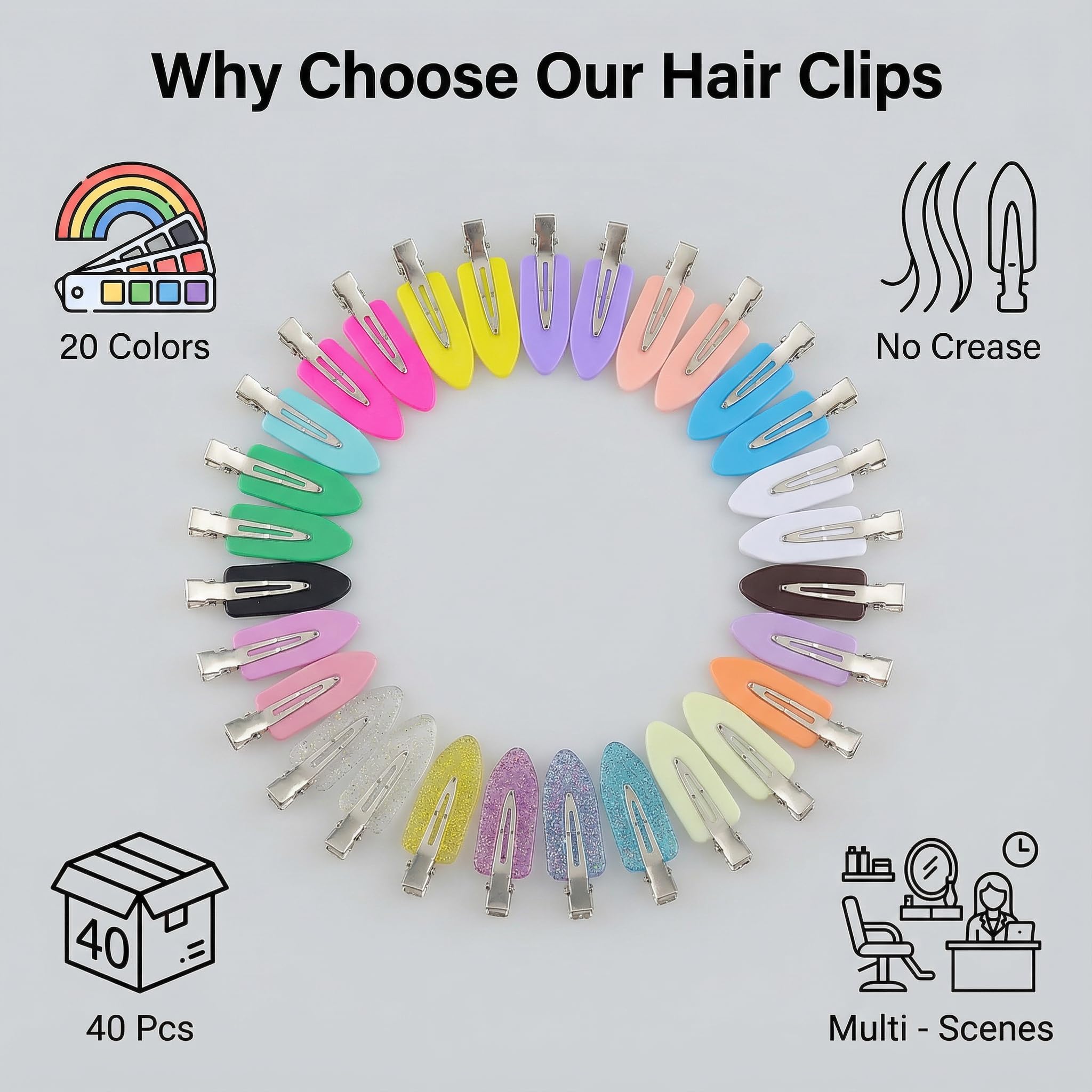 KJML DIY clips used in salon hair sectioning demonstrating professional utility