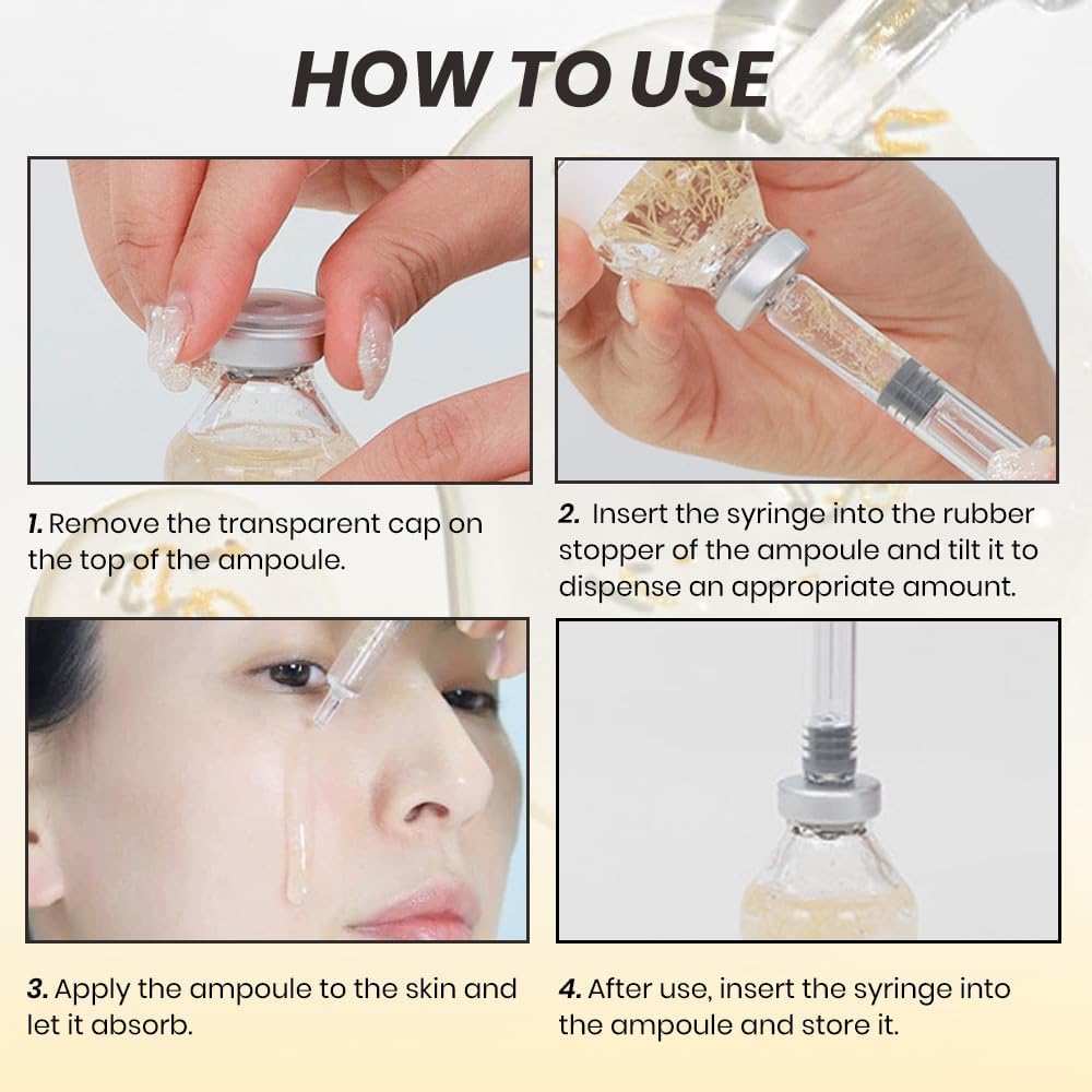KKINYAS applying ampoule to face demonstrating quick absorption benefit