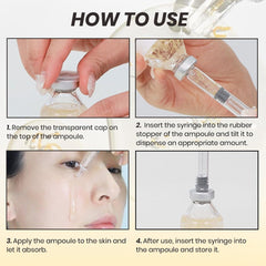 KKINYAS applying ampoule to face demonstrating quick absorption benefit