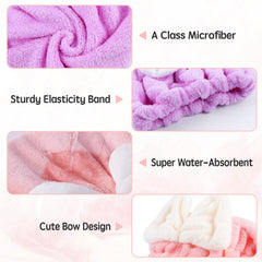 Kldnkig turban worn after shower demonstrating hands-free drying convenience