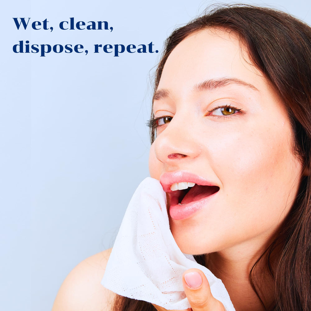 Kleany fully expanded towel flat to show jacquard texture and absorbency benefit